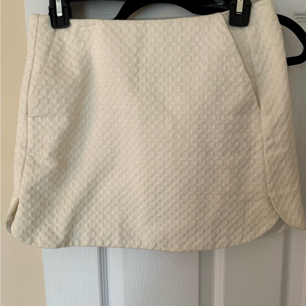 Topshop white mini skirt